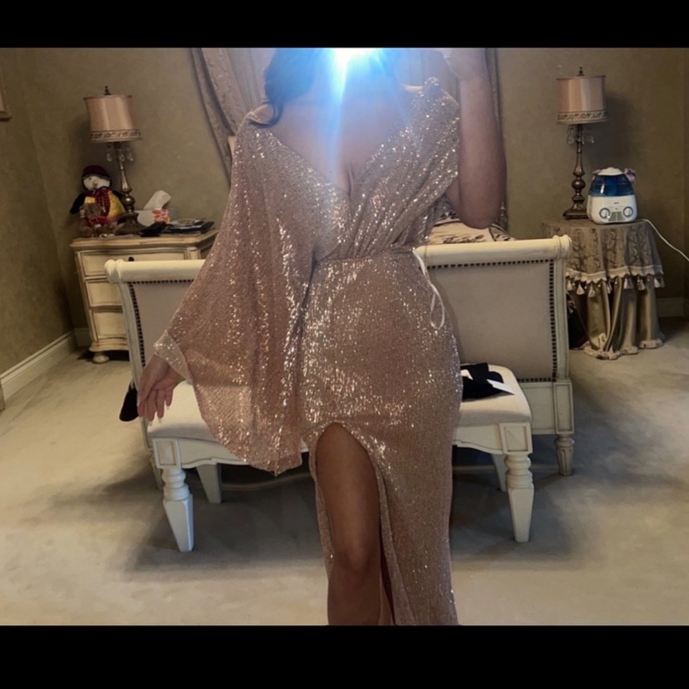 custom made champagne evening gown prom dress